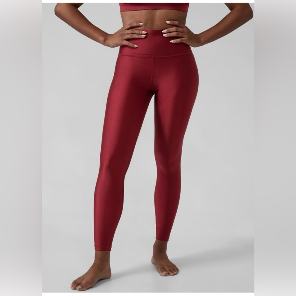 Athleta NWOT Elation Shine Tight Decadent Red High-Rise 7/8 Legging Size XL